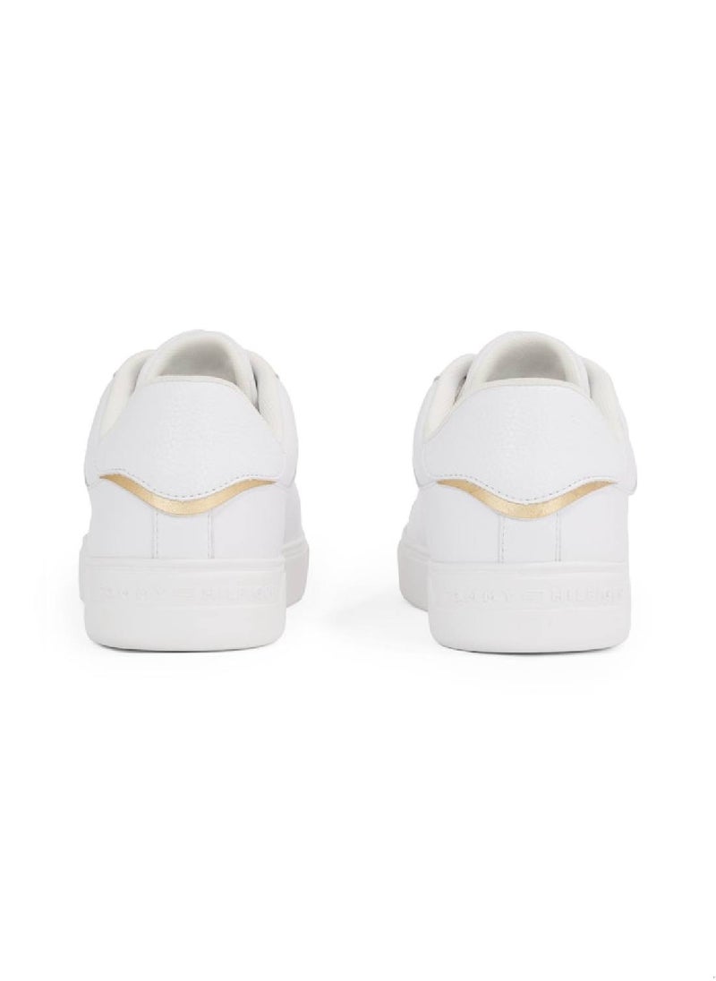 Women's Essential Court Trainers - Leather, White