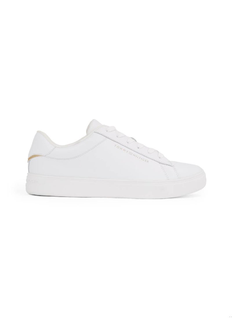 Women's Essential Court Trainers - Leather, White