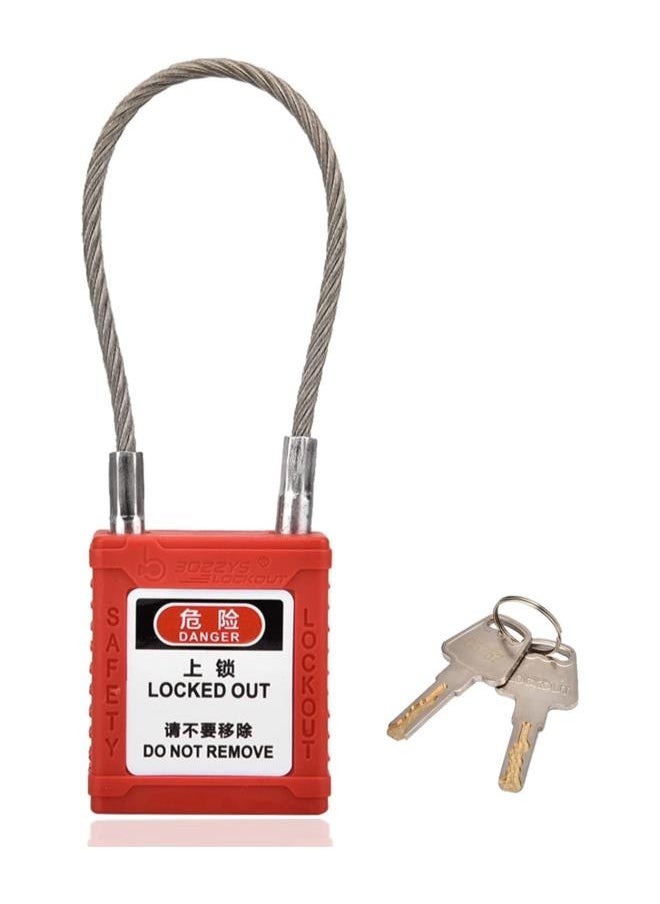 Lockout Tagout Safety Padlock, Safe and Durable Lockout Tagout Locks, Safety Padlock Engineering Non Conductive Lock Long Body Safety Padlock Red