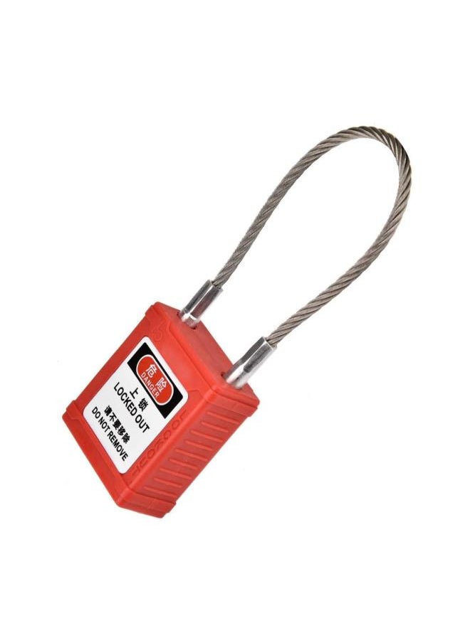 Lockout Tagout Safety Padlock, Safe and Durable Lockout Tagout Locks, Safety Padlock Engineering Non Conductive Lock Long Body Safety Padlock Red