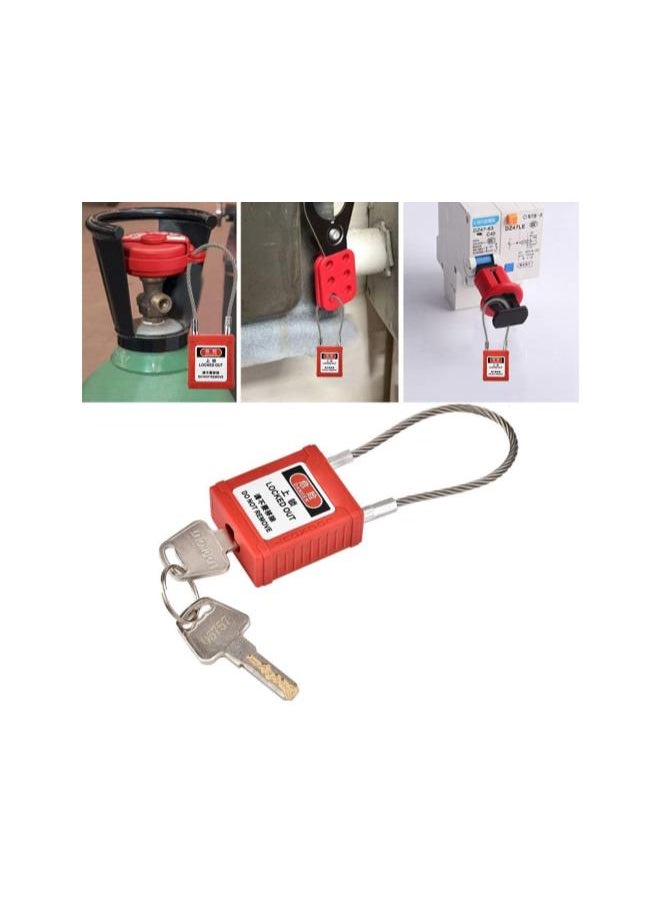 Lockout Tagout Safety Padlock, Safe and Durable Lockout Tagout Locks, Safety Padlock Engineering Non Conductive Lock Long Body Safety Padlock Red