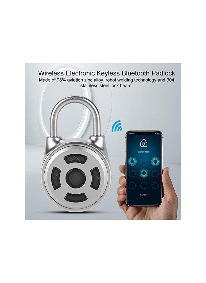 Smart Password Padlock, Universal Metal Bluetooth Padlock, Electronic Security Lock Security Keyless Padlock for Door Suitcase Backpack Bike Cabinet