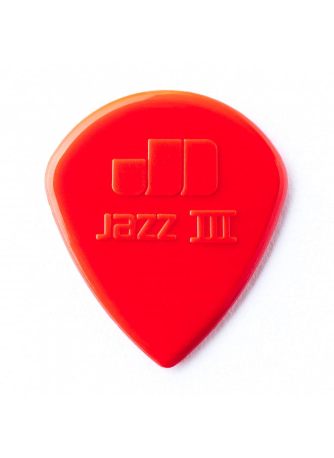 Dunlop Jazz III Pick Pack, Red Nylon,1.38mm