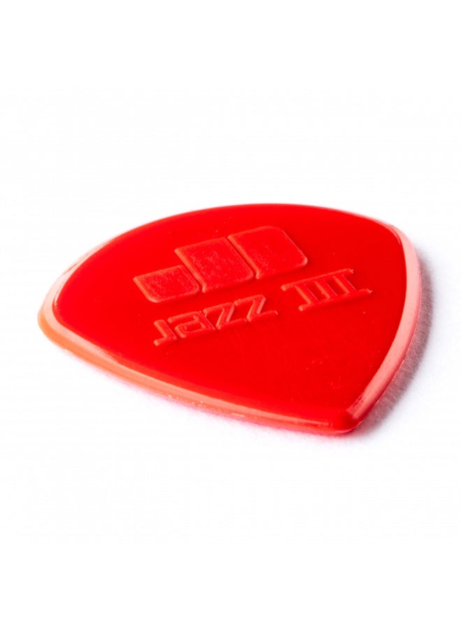 Dunlop Jazz III Pick Pack, Red Nylon,1.38mm