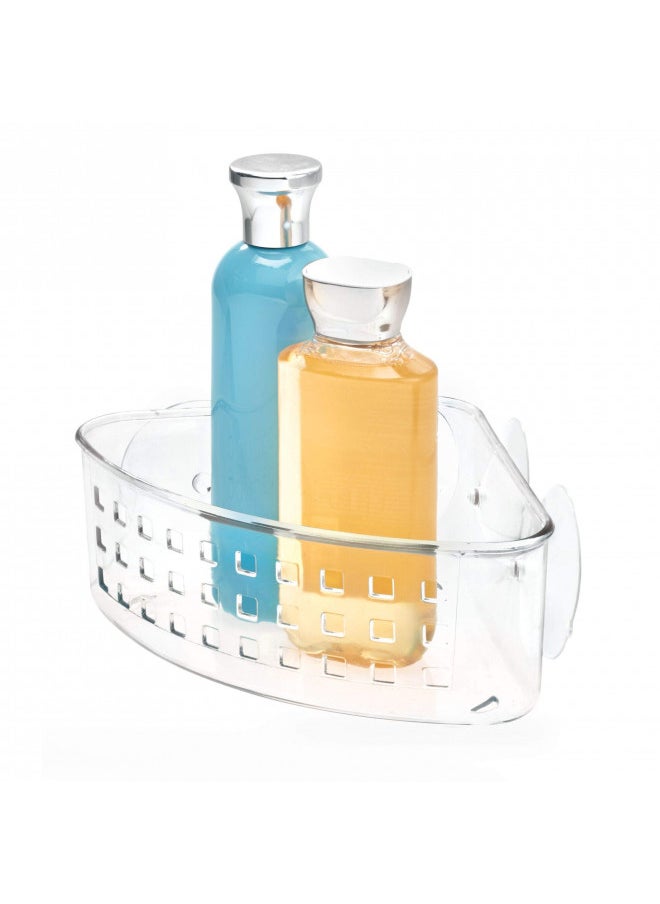 iDesign Plastic Corner Shower Caddy and Bathroom Organizer Basket with Suction Cups 9