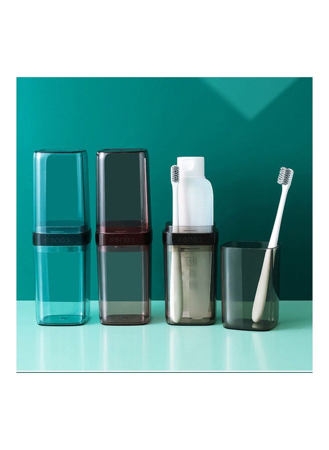 Travel Container Toothpaste Toothbrush Holder Grey 22.00x7.50x7.50cm