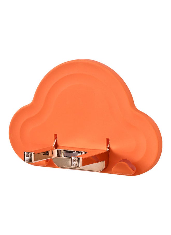 Wall Mounted Hair Dryer Holder Orange/Silver 24x6x10cm