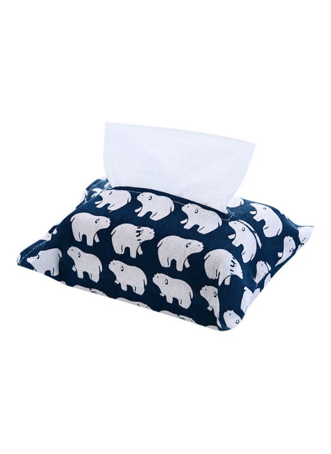 Tissue Box Cover Blue/White 7.08x11.02inch