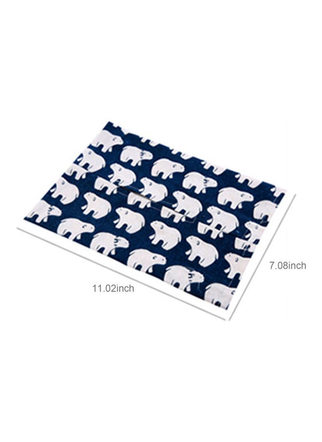 Tissue Box Cover Blue/White 7.08x11.02inch