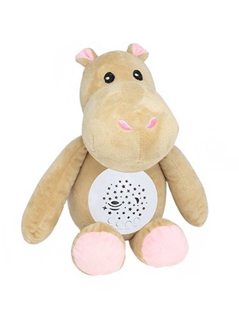 Factory Price Hippo Plush Toy With Soft Light  and Soothing Music Gift Set