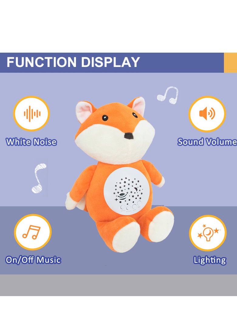 Factory Price Fox Plush Toy With Soft Light  and Soothing Music Gift Set