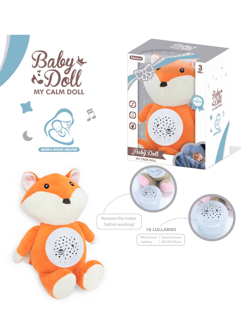 Factory Price Fox Plush Toy With Soft Light  and Soothing Music Gift Set