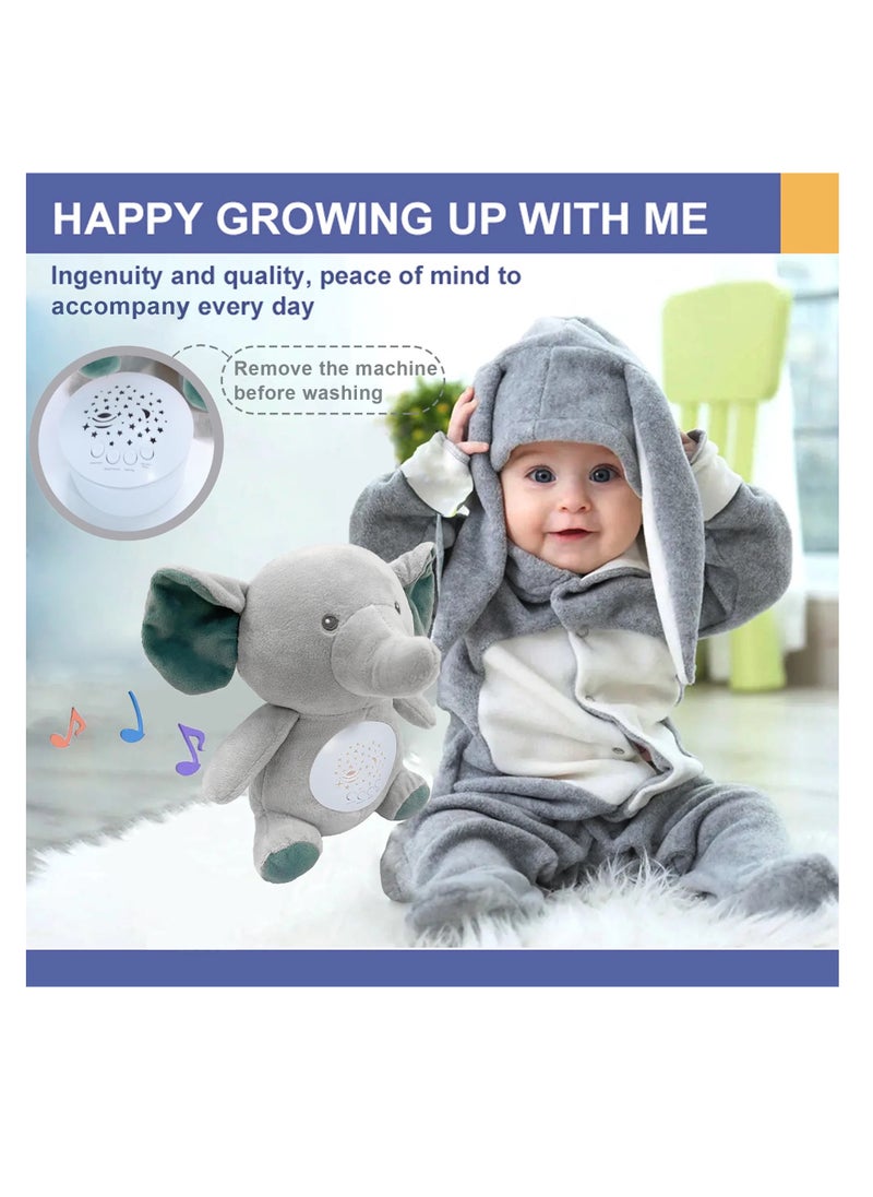 Factory Price Elephant Plush Toy With Soft Light  and Soothing Music Gift Set