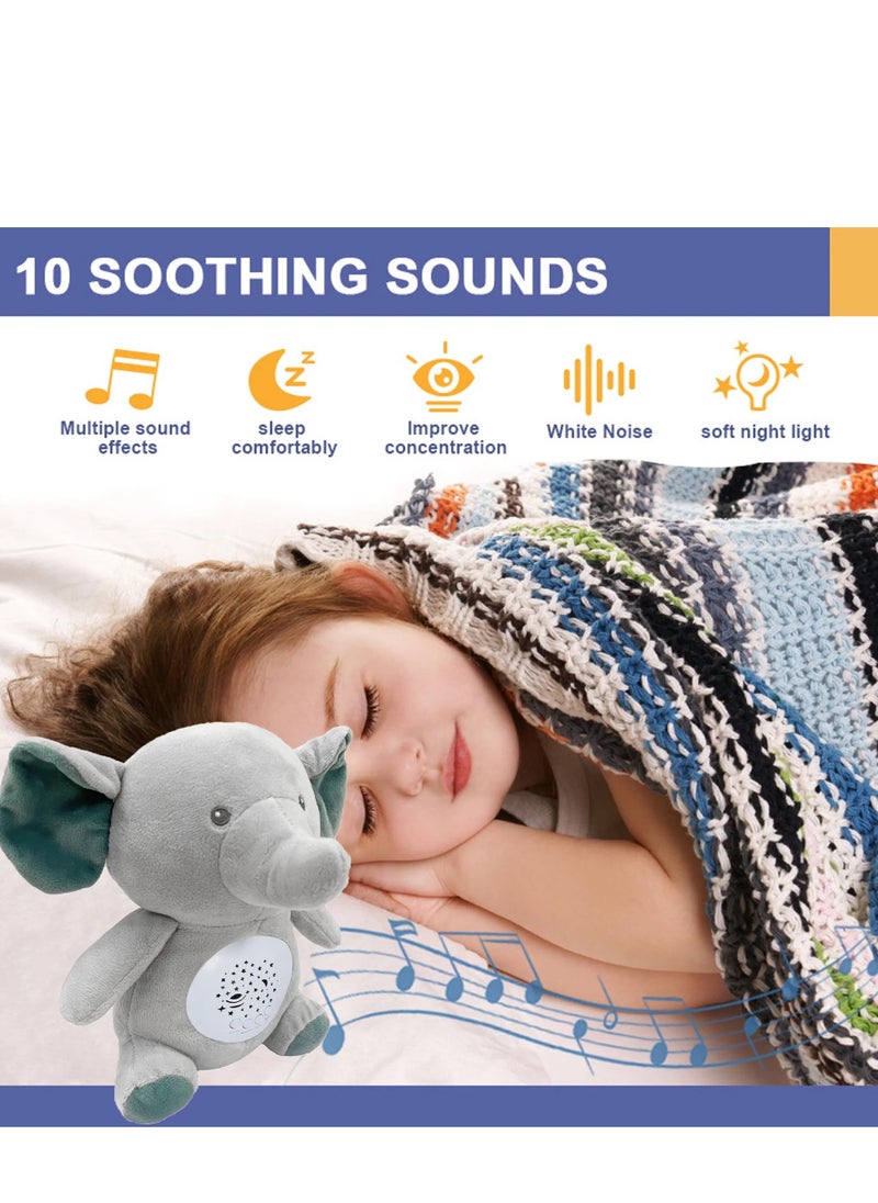 Factory Price Elephant Plush Toy With Soft Light  and Soothing Music Gift Set