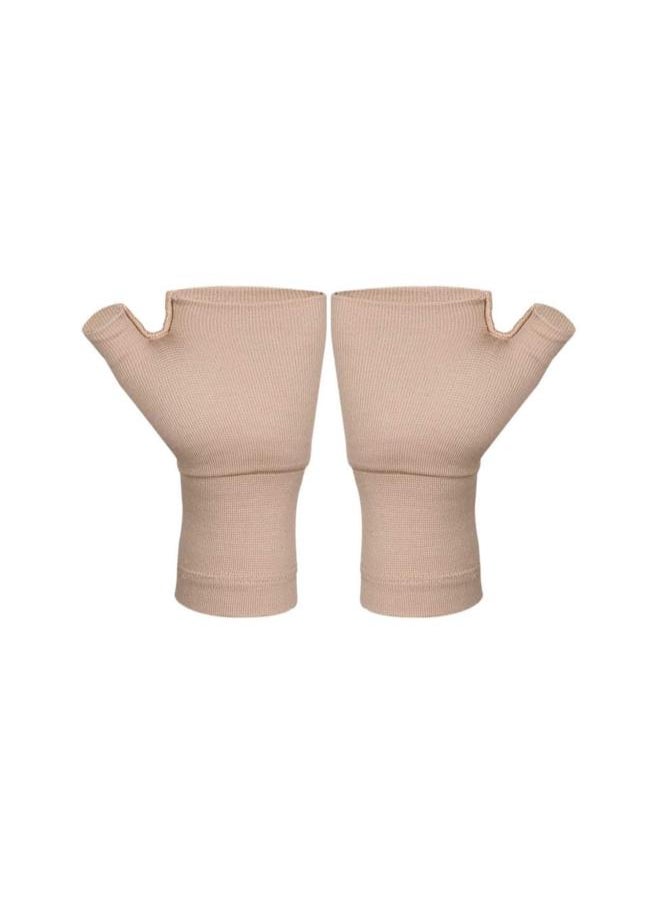 1 Pair Wrist Thumb Support Sleeve Arthritis Compression Gloves Fingerless Sports Wrist Brace for Arthritis Carpal Tunnel Therapy Wrist Pain Relief Heat Effect L