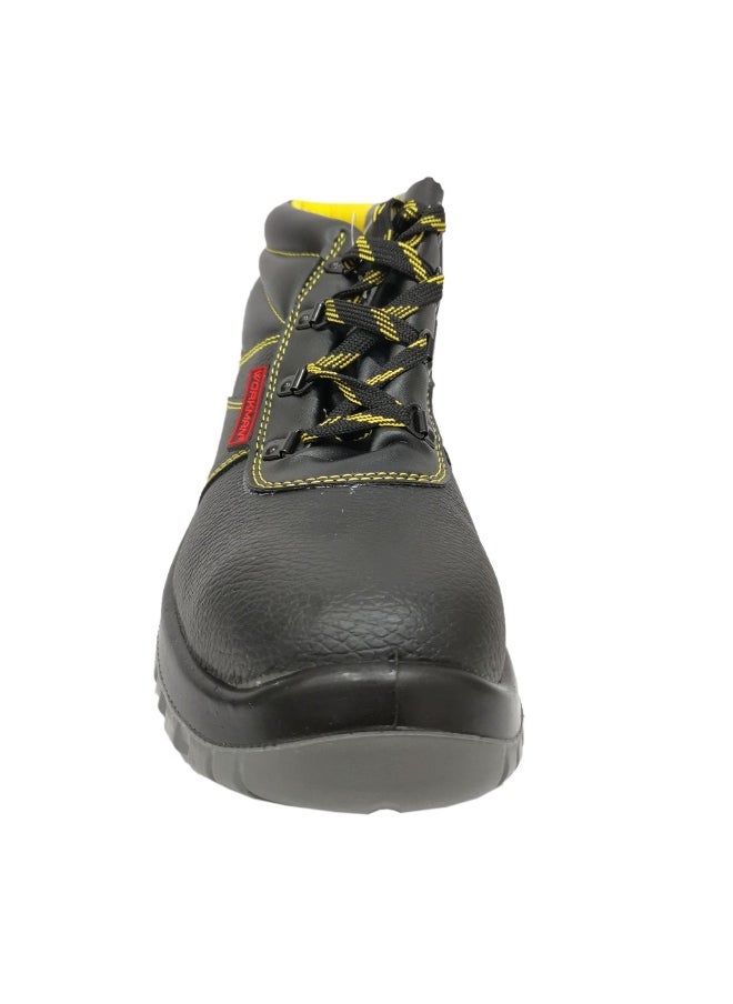 LZ 10 Long Safety Shoes for Men | Antistatic, Anti-Slip, Water Resistant, Oil & Acid Resistant | Double Density with Steel Toe | Lighweight, Excellent Grip & Comfort | Size-42