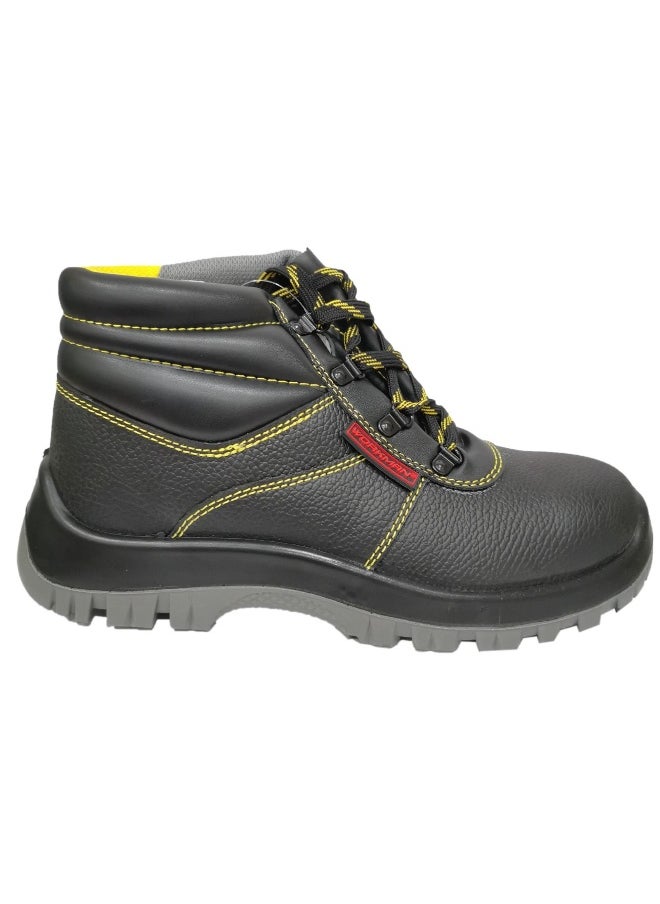 LZ 10 Long Safety Shoes for Men | Antistatic, Anti-Slip, Water Resistant, Oil & Acid Resistant | Double Density with Steel Toe | Lighweight, Excellent Grip & Comfort | Size-42