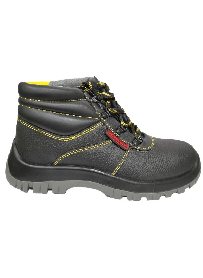 LZ 10 Long Safety Shoes for Men | Antistatic, Anti-Slip, Water Resistant, Oil & Acid Resistant | Double Density with Steel Toe | Lighweight, Excellent Grip & Comfort | Size-40