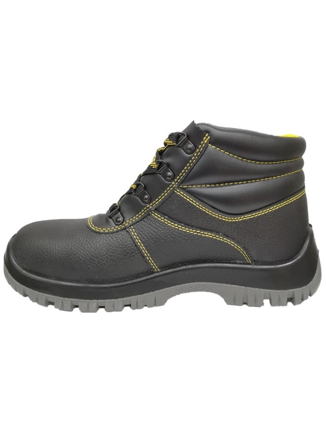 LZ 10 Long Safety Shoes for Men | Antistatic, Anti-Slip, Water Resistant, Oil & Acid Resistant | Double Density with Steel Toe | Lighweight, Excellent Grip & Comfort | Size-40