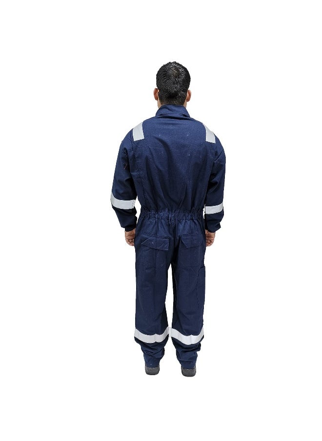 Protex for Multipurpose Use | Durable Cotton-Poly Blend, Full-Sleeve Workwear for Welders Coverall, Industrial | Safety PPE | Unisex Professional Uniform | Navy Blue | Size-3XL