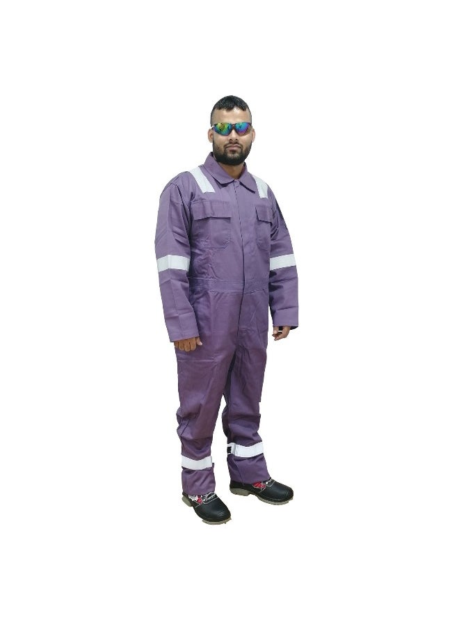 FR Pyrovatex Coverall – Flame-Resistant Protective Workwear for High-Risk Environments, Petrol Blue | Size-4XL