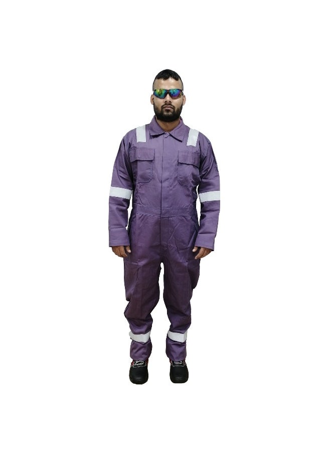 FR Pyrovatex Coverall – Flame-Resistant Protective Workwear for High-Risk Environments, Petrol Blue | Size-4XL