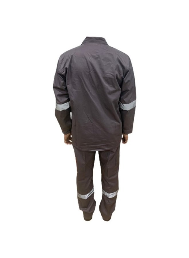 Power European Jacket and Pant Suit Workwear | Durable Workwear for Professional and Industrial Use | Grey | Size-M