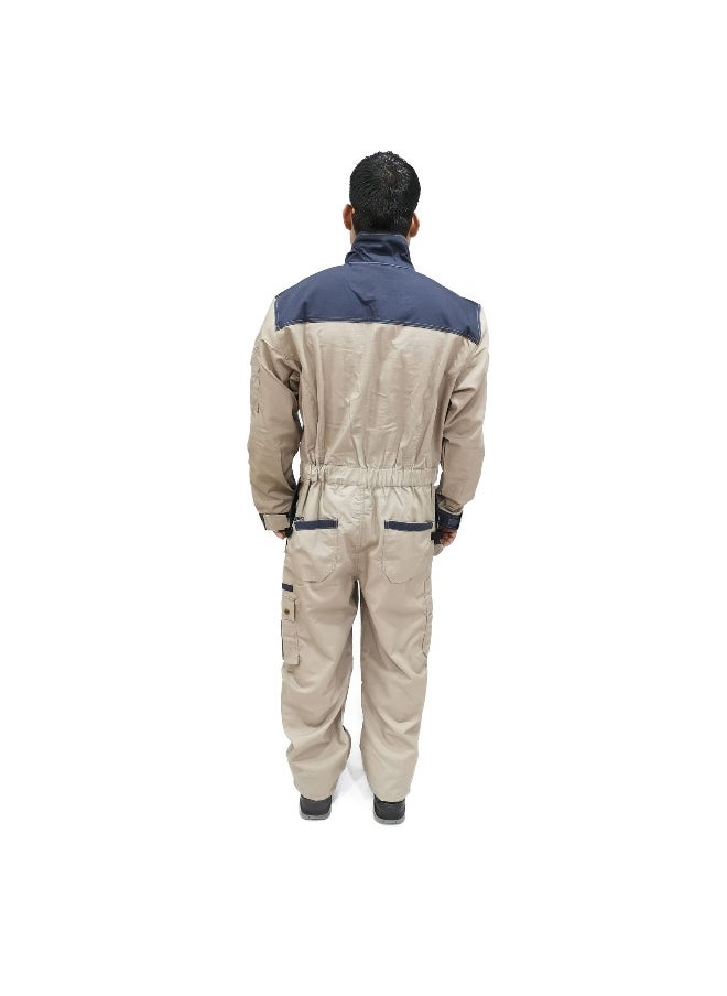 TAHA SAFETY Ripstop Coverall Protective Workwear Coverall | Full-Body Industrial Safety Suit & Breathable Fabric for Construction, Manufacturing & Hazardous Environments | Size-XL