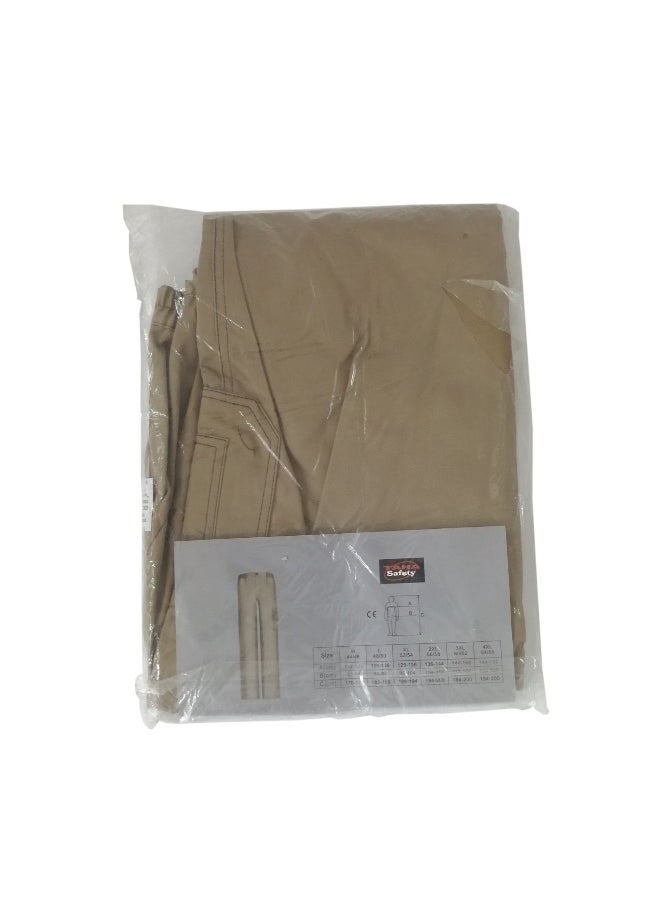 TAHA SAFETY AQ Protective Trouser for Body Protection & Breathable Fabric for Construction, Manufacturing & Hazardous Environments | Khakhi | Size-3XL