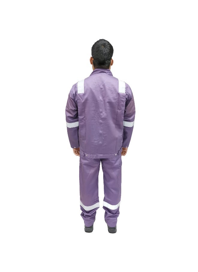 FR Pyrovatex 2-Piece Suit –Flame-Resistant Workwear for High-Heat Environments, Petrol Blue | Size -4XL