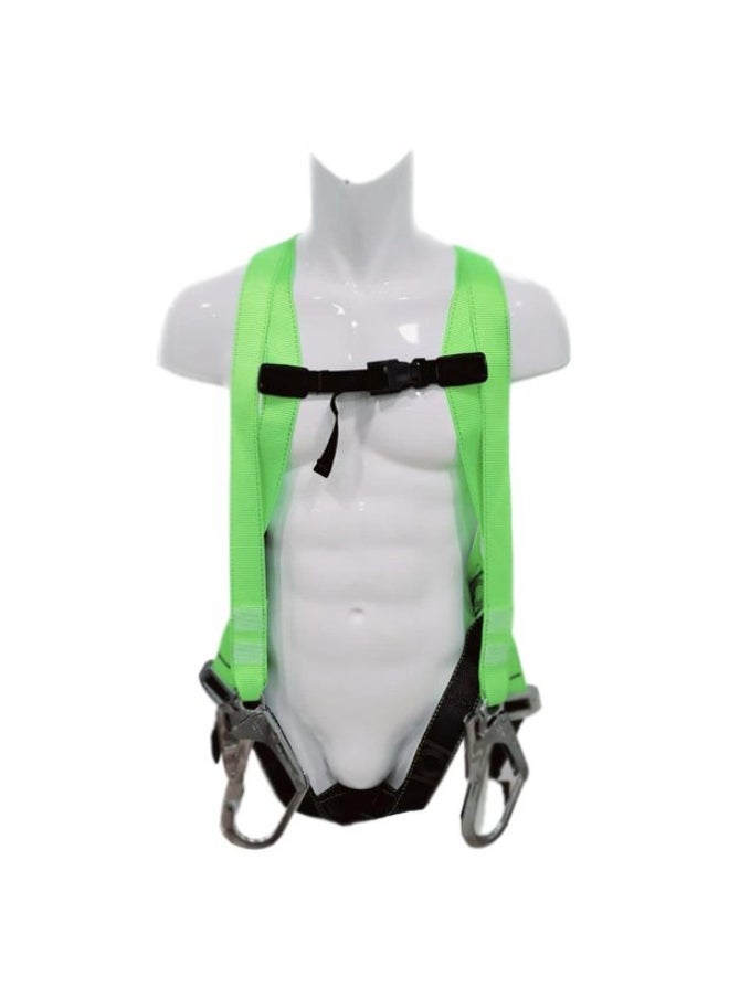 JS43 Full Body Safety Harness with Adjustable Chest & Thigh straps with ideally positioned Sit Strap | 1.2 Meter landyard with shock absorber and 2 big Carbiner Hooks | Construction Harness & Fall Protection Gear