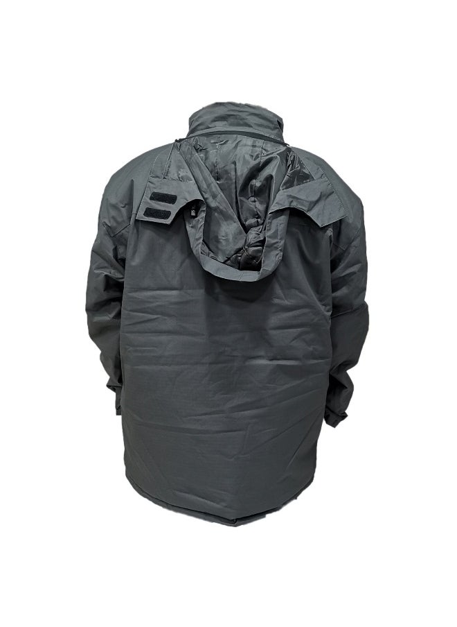 Rain Parka Jacket Duncan Grey – Waterproof, Lightweight Rain Jacket for All-Weather Protection | Size: L