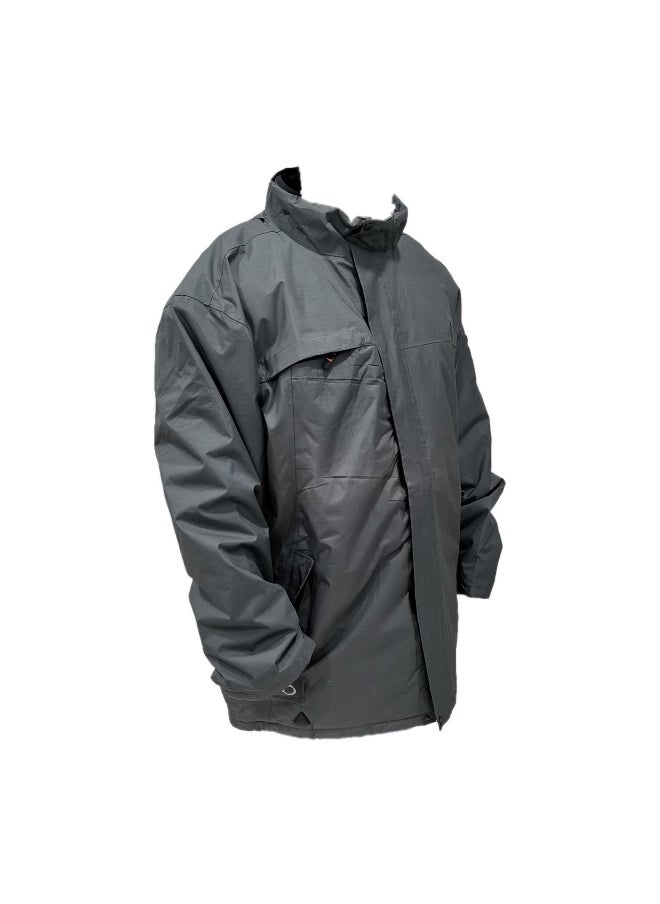 Rain Parka Jacket Duncan Grey – Waterproof, Lightweight Rain Jacket for All-Weather Protection | Size: L