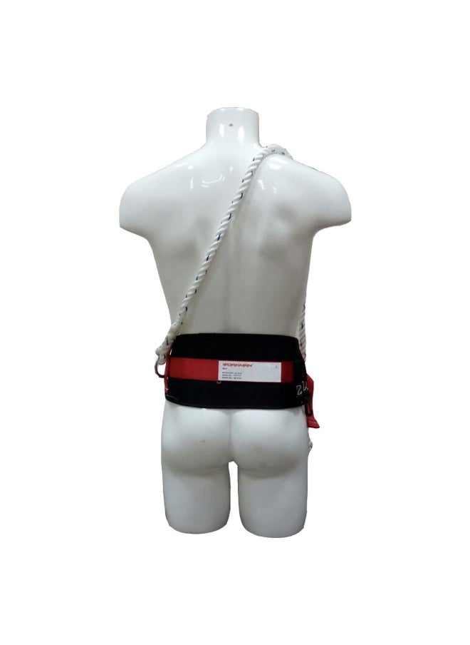 WK 05 Safety Belt with Rope | Durable Safety Belt for Secure Waist Support and Protection for Fall Protection | Adjustable Buckle with Rope & Karabiner Hook.