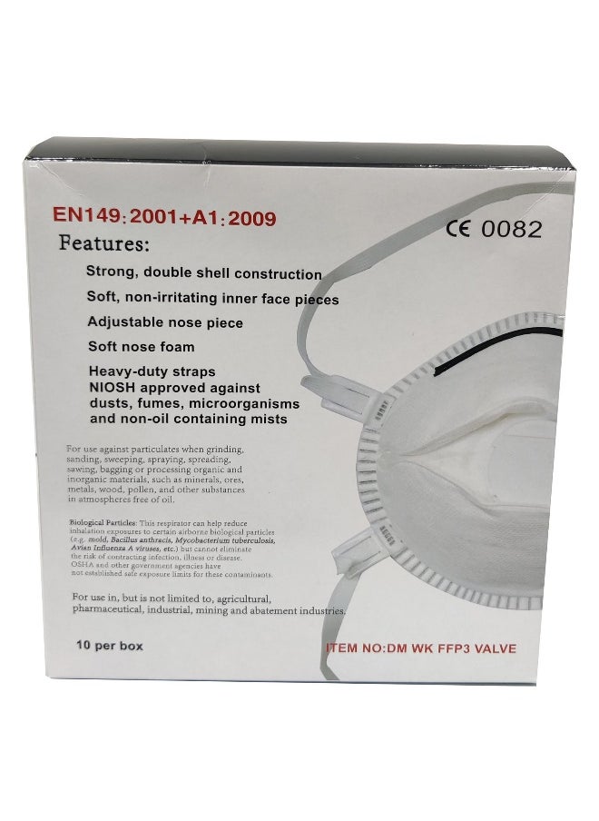 FFP3 Dust Mask with Valve – High-Performance Respirator for Superior Filtration and Comfort with Safety Face Mask