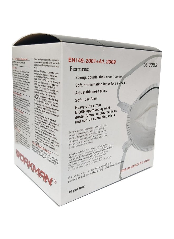 FFP3 Dust Mask with Valve – High-Performance Respirator for Superior Filtration and Comfort with Safety Face Mask