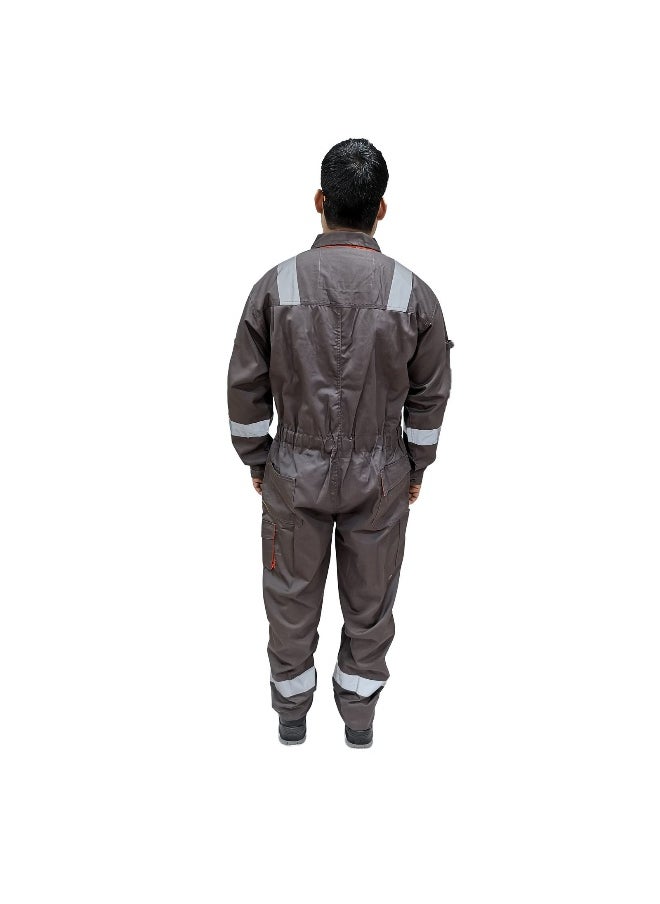 Protective Coverall –  Durable & Comfortable Fit, Full Body Coverall Ideal for Industrial & Construction Use |  Grey | Size-3XL