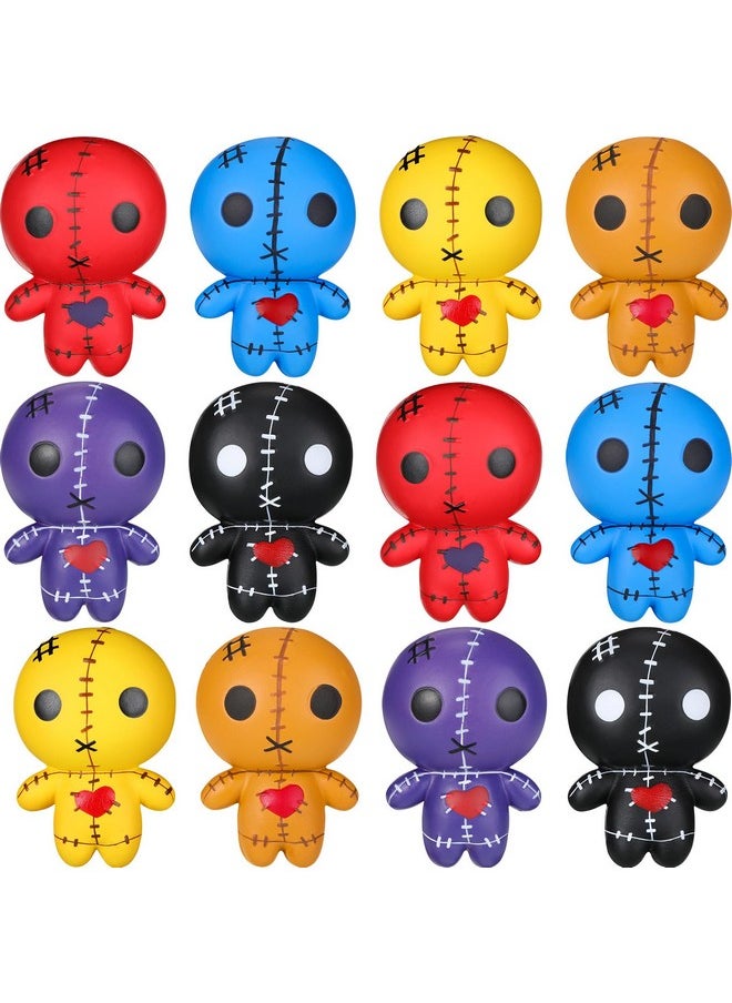 12 Pcs Horror Voodoo Dolls Ghost Doll Scented Stress Relief Toy Soft Squeeze Toys Kawaii Slow Rising Toy Creepy Horror Gifts Collection For Adult Halloween Party Decoration Supplies (6 Colors)