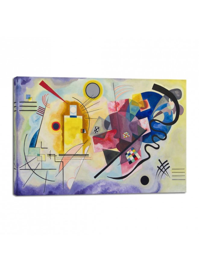 Wieco Art Canvas Prints Yellow-Red-Blue, 1925 by Wassily Kandinsky Classic Art Reproductions Canvas Wall Art for Home Decoration