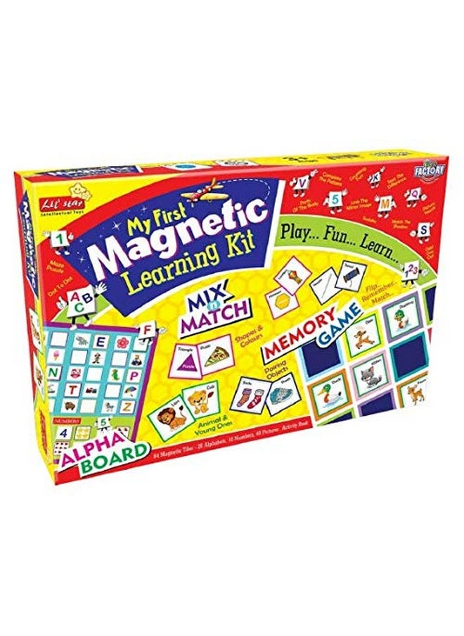 My First Magnetic Learning And Educational Alpha Board Kit For Kids,Set Of 1,Multicolor