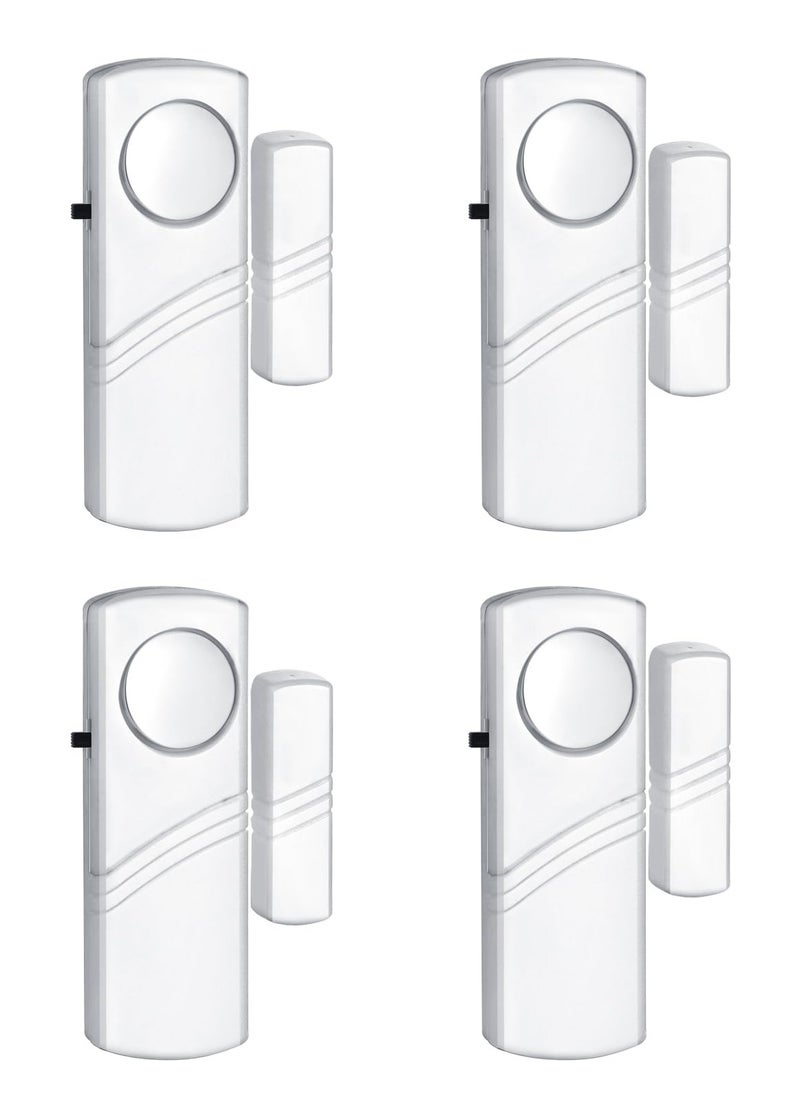 4PCS Personal Security Window & Door Alarm Bell | Wireless Sensor Door Window Burglar Alarm