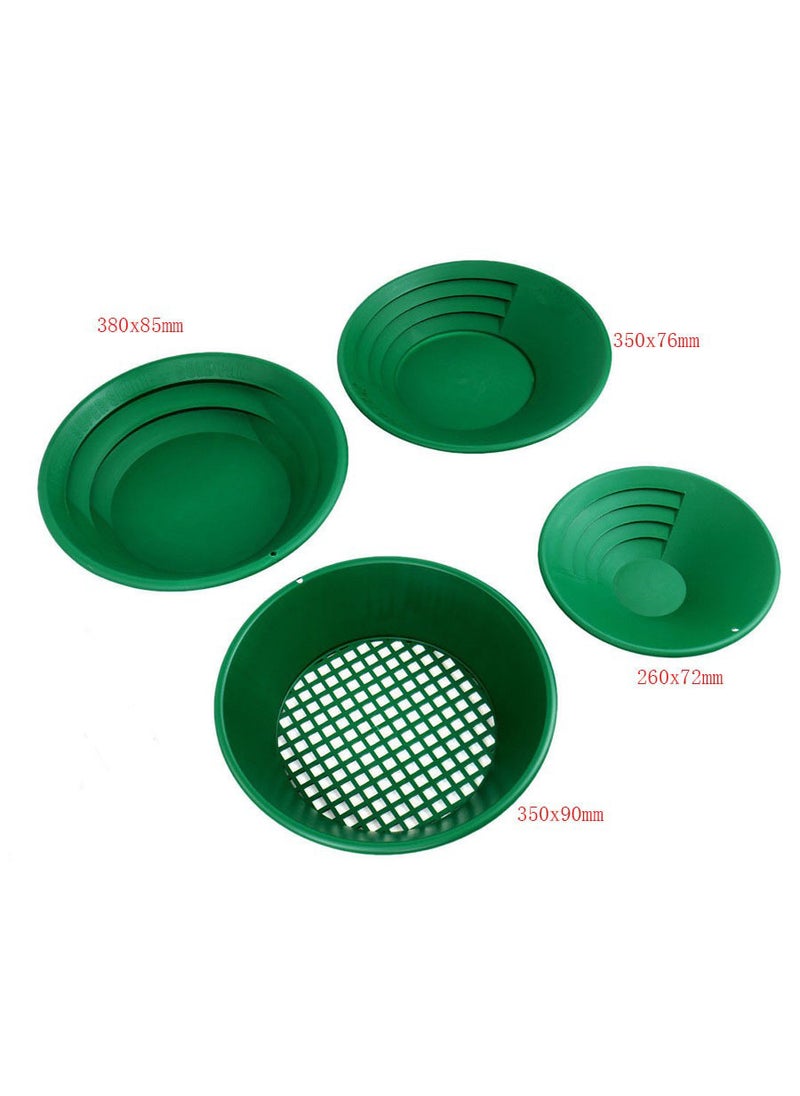 Gold Panning Circular Pan, Sifter, Prospecting 4-in-1 Kit