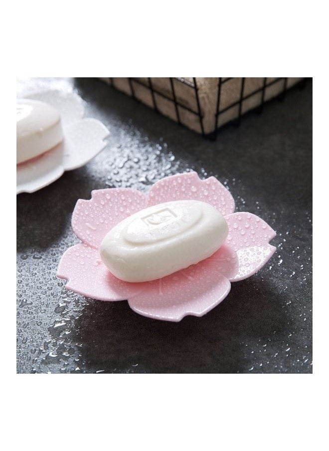 Petal Shape Soap Dish Pink/White 14.4x13.8x2.4cm