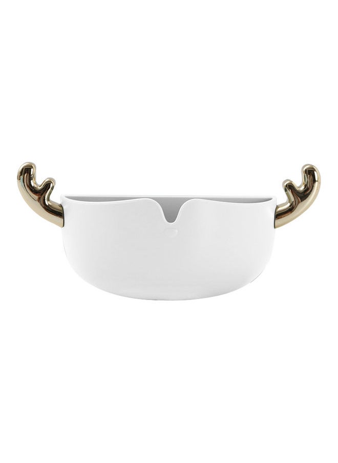 Cute Deer Horn Shaped Soap Holder White