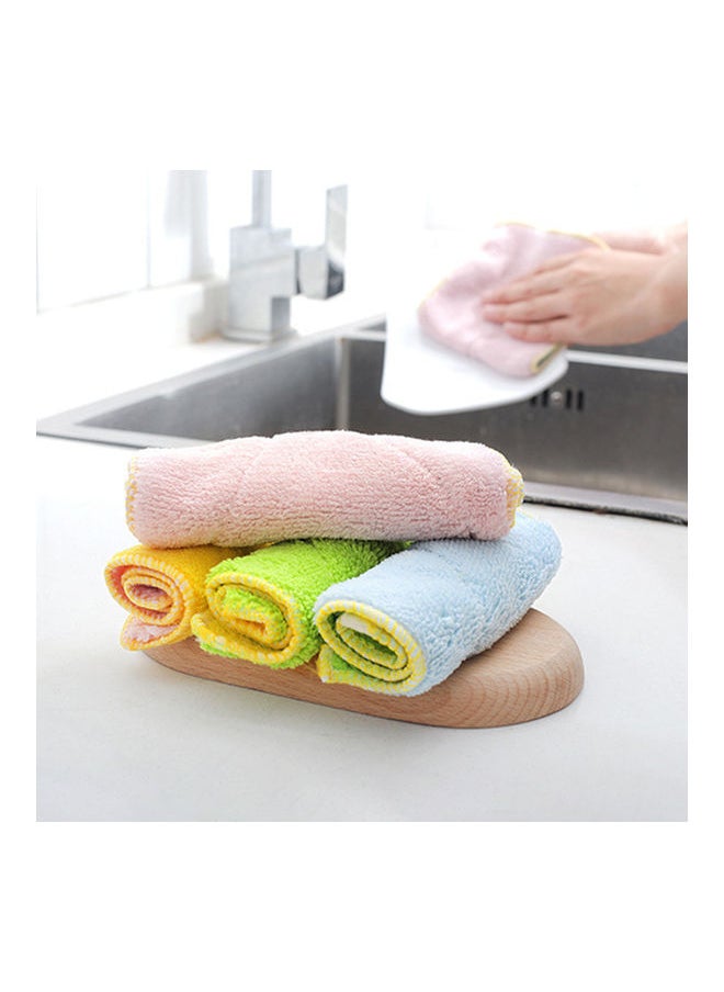 Double Sided Strong Water Absorbent Microfiber Dish Towel Pink/Blue