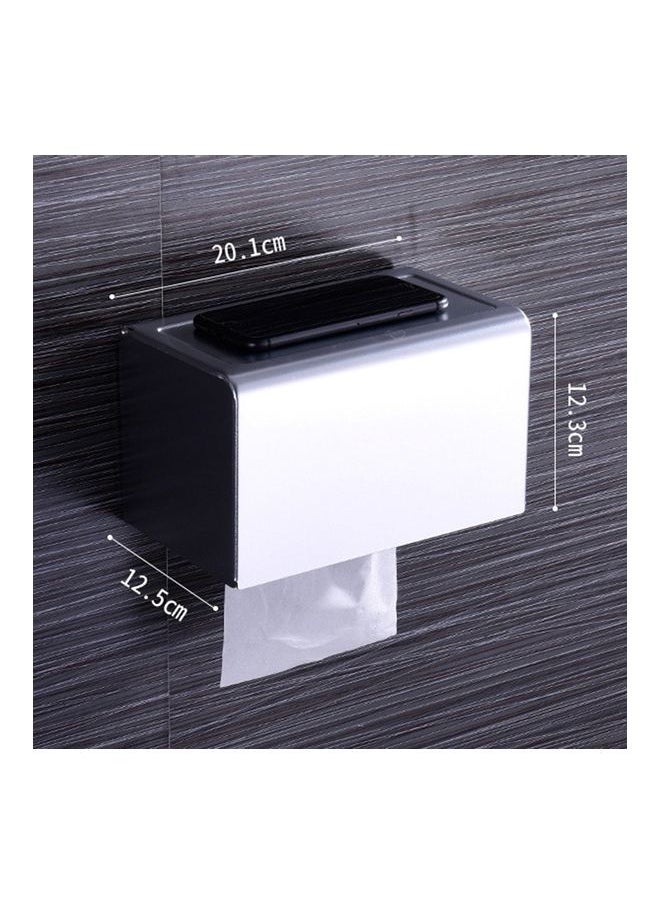 Bathroom Wall-mounted Waterproof Paper Tissue Roll Stand Holder Multicolour 45x18x15cm