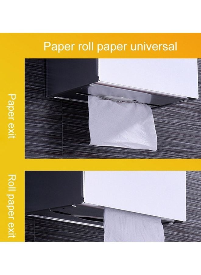 Bathroom Wall-mounted Waterproof Paper Tissue Roll Stand Holder Multicolour 45x18x15cm