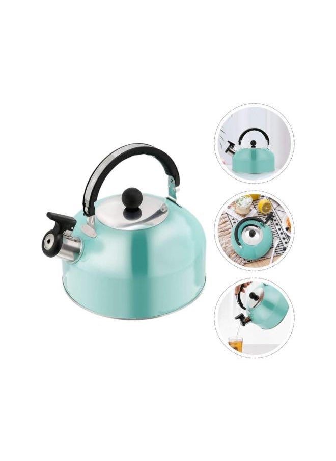 3L Whistling Tea Kettle Flat Bottom Kettle Stainless Steel Tea Kettle Whistling Teapot for All Stovetops Gas Electric