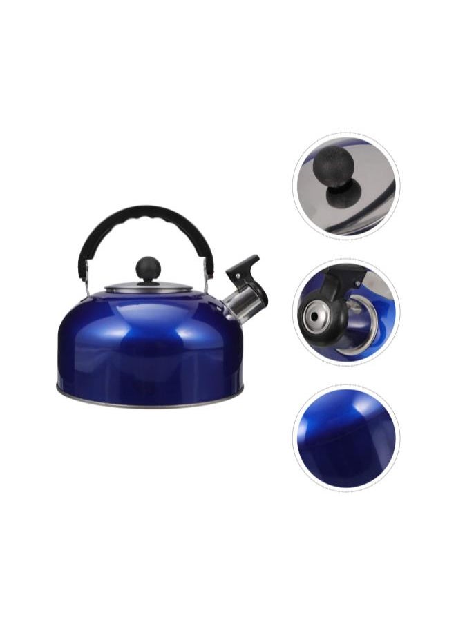 Whistling Tea Kettle Stove Top Stainless Steel Teapot Water Kettle Coffee Kettle Tea Maker with Handle for Home Outdoor Camping Hiking Blue