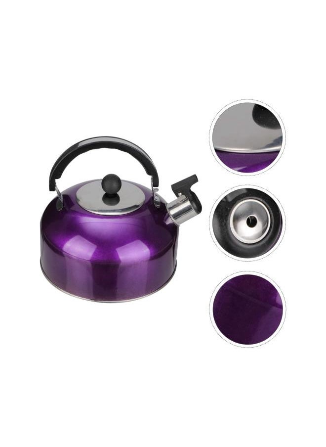 Whistling coffee kettle Tea Kettle Stove Top Stainless Steel Teapot Water Kettle Coffee Kettle Tea Maker with Handle for Home Outdoor Camping Hiking stove top teapot Purple stainless steel tea kettle